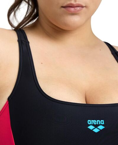ARENA Feel Women's Threefold V Back Plus Size One Piece Swimsuit Chlorine Resistant Maxfit Bathing Suit in Saudi Arabia