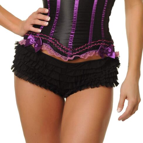Velvet Kitten by Lingerie Diva Sexy Boy Short Panties for Women with Ruffles and Bow in Saudi Arabia