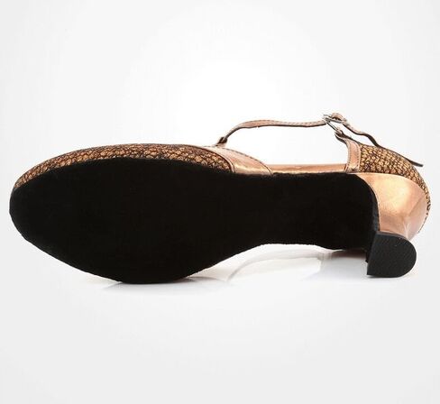 أحذية Inupon النسائية لقاعة الرقص على شكل حرف T أحذية الرقص اللاتينية مقاس 2.16 بوصة كعب حفلات السالسا التانجو in Kuwait