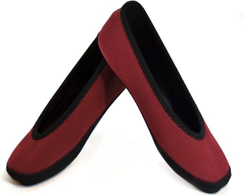 أحذية Nufoot Ballet Flats النسائية، أحذية مسطحة قابلة للطي ومرنة، جوارب شبشب، شباشب للسفر وأحذية التمرين، أحذية الرقص، جوارب اليوجا، أحذية منزلية، شبشب داخلي in Kuwait