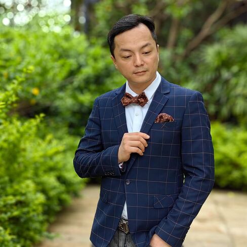 مجموعة مربعة الشكل من Houndstooth وربطة عنق ذاتية الجيب، ربطة عنق للرجال مع منديل لبدلة السهرة الرسمية أو حفل زفاف M-S-SB2 in Saudi Arabia