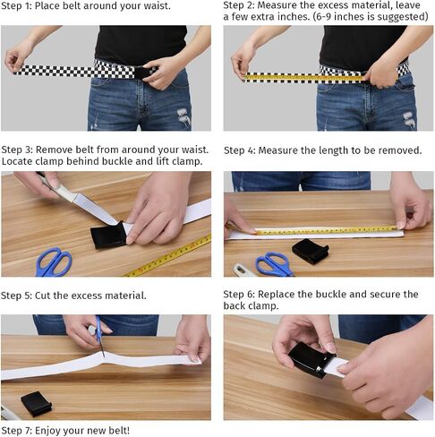 HDE Checkered Belt for Boys Men Black Flip Top Buckle Military Canvas Web Belts in Saudi Arabia