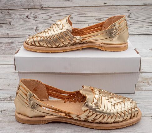 صنادل مكسيكية من Fiesta Brands أحذية Boho Huaraches Mexicanos Para Mujer النسائية المصنوعة يدويًا من الجلد in Kuwait
