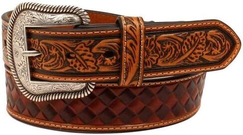 Nocona Men's Basketweave Embossed Leather Western Belt - N210000502 in Kuwait