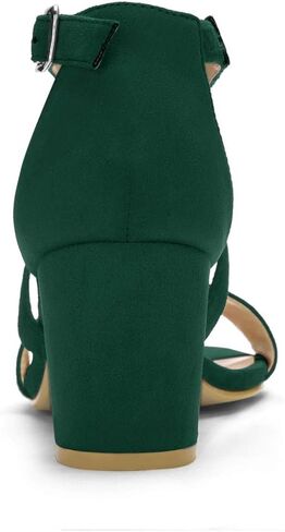 Allegra K Women's Crisscross Ankle Strap Block Heel Sandals in Saudi Arabia
