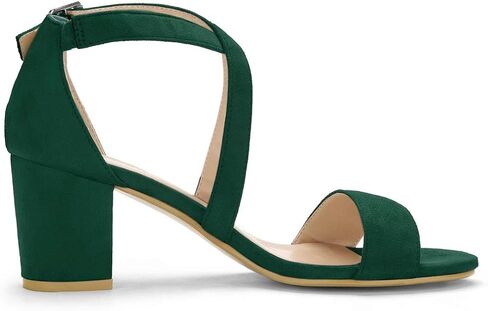 Allegra K Women's Crisscross Ankle Strap Block Heel Sandals in Saudi Arabia
