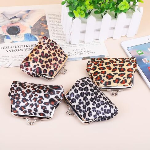 محفظة عملات معدنية صغيرة من Oyachic مكونة من 4 قطع مع مشبك Kisslock تغيير محفظة صغيرة للعملات المعدنية للنساء والفتيات مقاس 9 سم طول × 7 سم ارتفاع. in Kuwait