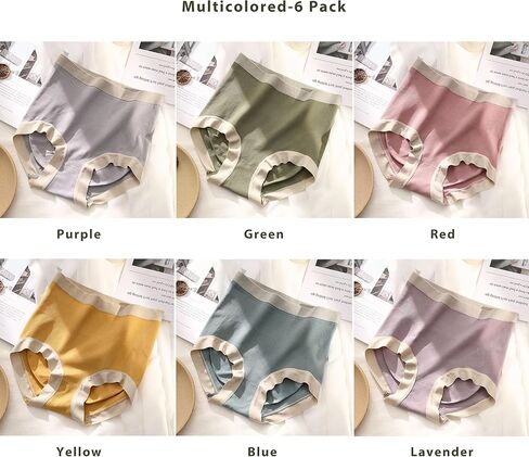 Women's High Waisted Underwear Tag Free Soft Highly Elasticity Two Size(M/L) 6-Packs in Saudi Arabia