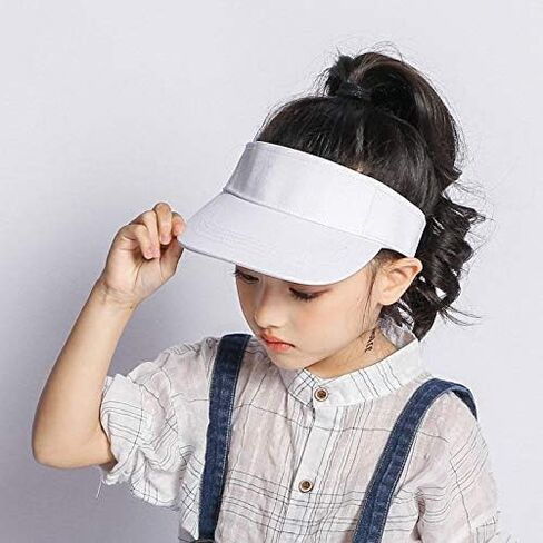 Toddlers Kids Visor-Sun-Hat Cotton Sport Golf Visor Cap Hat Adjustable fit 2-6 Years Old in Saudi Arabia
