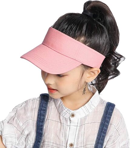 Toddlers Kids Visor-Sun-Hat Cotton Sport Golf Visor Cap Hat Adjustable fit 2-6 Years Old in Saudi Arabia