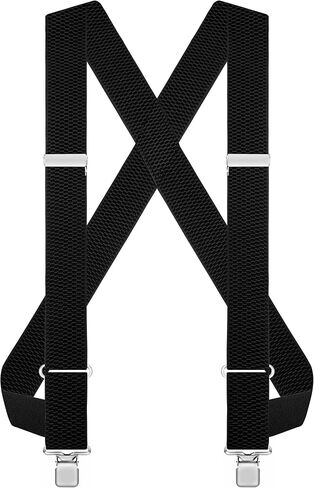 L04AYABY حمالات جانبية سوداء للرجال حمالات تزلج كبيرة وطويلة شديدة التحمل لحمالات سائق الشاحنة من الجلد البني in Kuwait