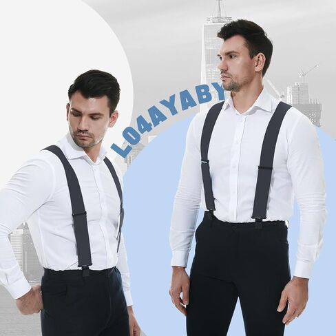 L04AYABY حمالات رجالي بمشابك شديدة التحمل حمالات تزلج للرجال كبيرة وطويلة X-Back 2 بوصة حمالات حزام أدوات للنساء in Kuwait