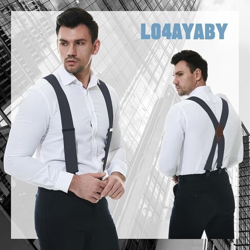 L04AYABY حمالات رجالي بمشابك شديدة التحمل حمالات تزلج للرجال كبيرة وطويلة X-Back 2 بوصة حمالات حزام أدوات للنساء in Kuwait