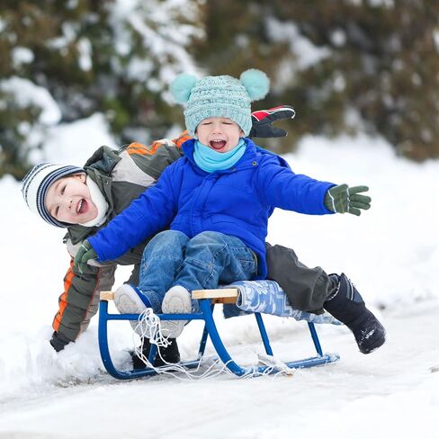 قبعة LUCKYBUNNY للأطفال الصغار من الأولاد والبنات مع بوم بوم، قبعة صغيرة شتوية دافئة، قبعة تزلج سميكة، لعمر 7-12 عامًا in Kuwait