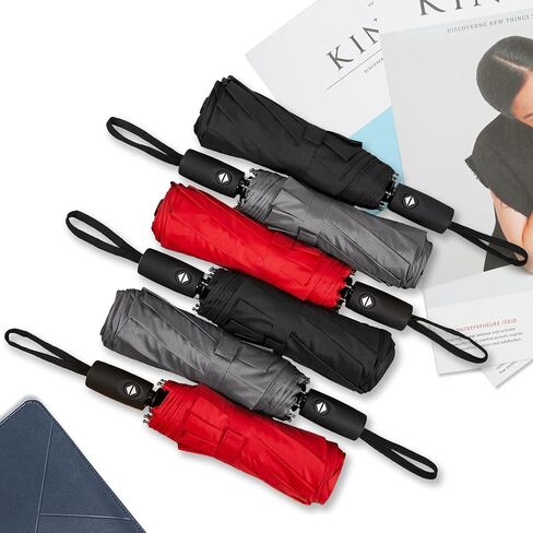 PANBU Umbrella Umbrellas for Rain, Ideal Portable Travel Umbrella Windproof Compact Umbrella for wind and Rain, --Stong Wind Resistant, Heavy Duty, Automatic Umbrella, Easy Open Close--Perfect Mens Umbrell for Car, Backpack, Adults and On The GO, 46in Bla in Saudi Arabia