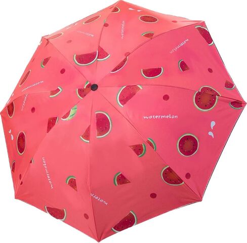 مظلة اوتوماتيكية قابلة للطي من سلسلة البطيخ من بودينوك، مظلة مدمجة للمطر والشمس، مظلة خفيفة الوزن ومقاومة للرياح، مظلة سفر محمولة للنساء والفتيات والاطفال, Compact in Kuwait