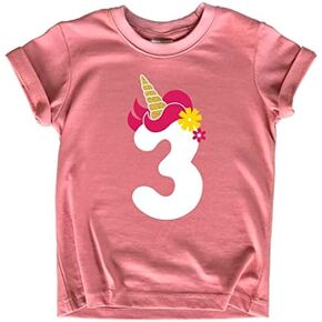 3rd Birthday Girl Outfit Unicorn 3 Year Old Toddler Third Birthday Girl Shirt 3t