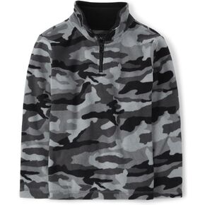 The Children's Place Boys' Long Sleeve Cozy Microfleece Half Zip Jacket Seasonal