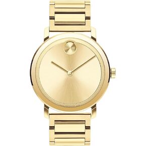 Movado Men's Bold Evolution Pale Gold Ion-Plated Steel Case and Link Bracelet, Yellow Gold in Saudi Arabia