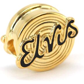 خرز مسجل للحروف مطلية بالذهب عيار 18 قيراط للنساء من إلفيس بريسلي، ذهبي، مقاس واحد in Kuwait