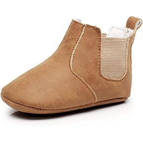 HONGTEYA Baby Booties Toddler Moccasin Warm Winter Shoes Infant Newborn Boys Girls Boots Soft Soled Anti-Slip Baby Shoes Fleece Cozy Crib Shoes First Walker Shoes