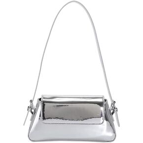 Motleader Metallic Evening Bag for Women Y2K Sliver Leather Shoulder Bags Sparkle Purse for Prom Wedding Party in Saudi Arabia