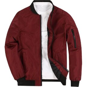 سترة منفوخة للرجال من SUNDAY ROSE خفيفة الوزن سترات ربيعية غير رسمية سترة واقية معطف سليم صالح نشط مقاوم للماء جيوب بسحاب in Kuwait