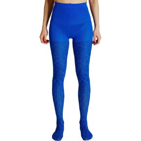 SAHABOWI Women Tights, Opaque High Waist Pantyhose, Vintage Control Top Stockings