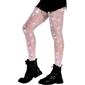 Ultra-durable Sparkly Tights,Amazing Glitter Rhinestone Fishnets Stockings,Women Sexy Party Concert Outfits of EPIEUREKA