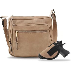Jessie & James Concealed Crossbody RFID Blocking Lock Firearm Removable Holster