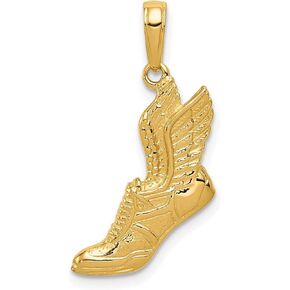 Running Shoe with Wings Pendant in Real 10k or 14k Gold in Kuwait