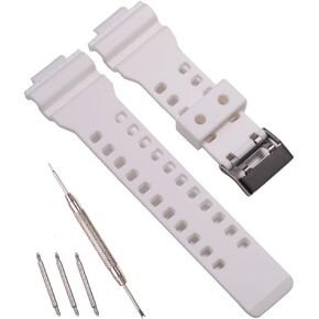 RCNZWQB 16mm Resin Strap Compatible with Casio G-Shock GA110 100 150 GD120 GLS GAX100 Men's Rubber Band Watch Accessories