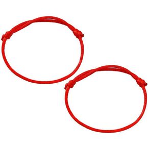 Coolrunner Good Luck Kabbalah Red String of Faith Rope Bracelet (2 PCS) (Dark Red) in Saudi Arabia