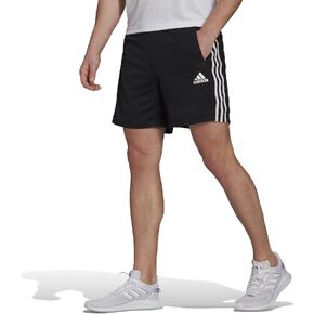 adidas,Mens,3-Stripes Shorts,Black/White,Large