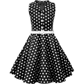 BlackButterfly Kids 'Holly' Vintage Polka Dot 50's Girls Dress in Kuwait