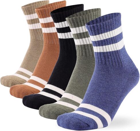 X.ANZG 5 أزواج جوارب رياضية للرجال وسادة فتل الجوارب الدافئة في الهواء الطلق المشي لمسافات طويلة الرياضة التمهيد الجوارب in Kuwait