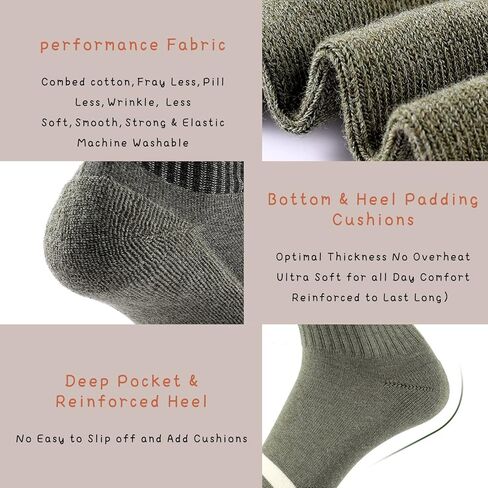 X.ANZG 5 أزواج جوارب رياضية للرجال وسادة فتل الجوارب الدافئة في الهواء الطلق المشي لمسافات طويلة الرياضة التمهيد الجوارب in Kuwait