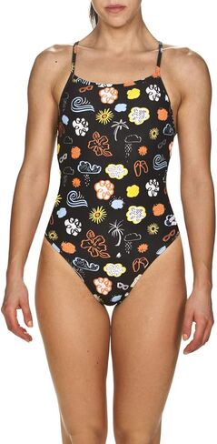 Arena Women's Print Challenge Back Reversible MaxLife One Piece Athletic Training Swimsuit in Saudi Arabia
