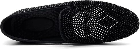 CMM Men's Pointed Toe Rivet Dress Shoes Glitter Modern Metallic Slip On Loafers Plus Size in Kuwait