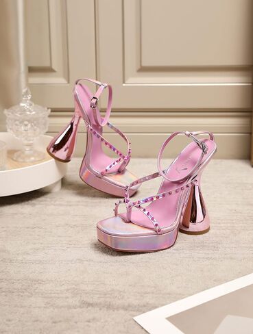 vivianly Women's Square Toe Platform High Heels Ankle Strap Chunky Block Heeled Sandals in Saudi Arabia