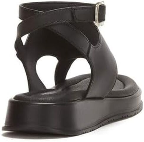 أندريا | صنادل نسائية بكعب عريض/كعب | حزام الكاحل / ملاءمة مرنة / إغلاق بإبزيم | مواد صناعية/جلدية/نسيجية - 10 in Kuwait