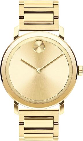 Movado Men's Bold Evolution Pale Gold Ion-Plated Steel Case and Link Bracelet, Yellow Gold in Saudi Arabia