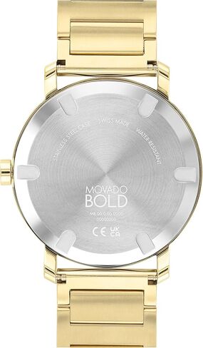Movado Men's Bold Evolution Pale Gold Ion-Plated Steel Case and Link Bracelet, Yellow Gold in Saudi Arabia
