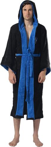 Harry Potter Ravenclaw Hooded Bathrobe for Men/Women | Soft Plush Spa Robe for Adults | Lightweight Fleece Shower Robe With Belted Tie | One Size Fits Most Adults in Saudi Arabia