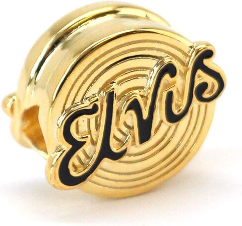 خرز مسجل للحروف مطلية بالذهب عيار 18 قيراط للنساء من إلفيس بريسلي، ذهبي، مقاس واحد in Kuwait