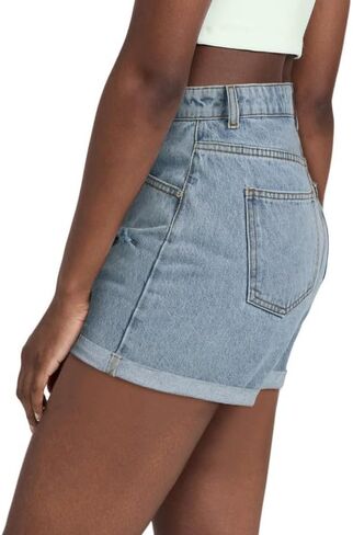 Women's Juniors Crisscross Jean Shorts - High Waisted Stretchy Denim Shorts Casual Summer Clothes Hot Shorts(XS-XL) in Kuwait