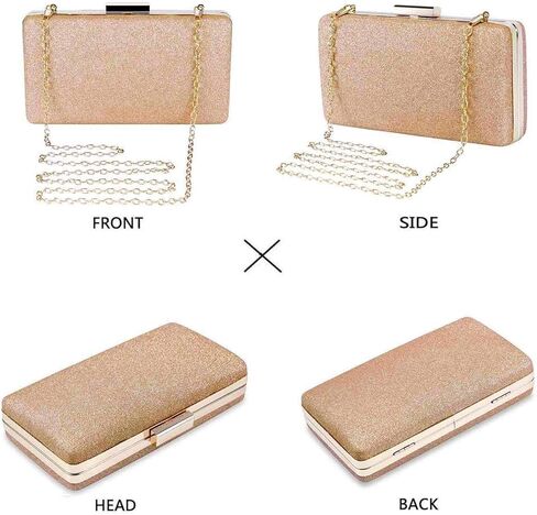 Selight Glitter Clutch Purse for Women Wedding Evening Bag Sparkle Formal Bridal Purse Ladies Prom Cocktail Party Handbag in Saudi Arabia
