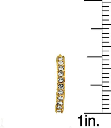Little Miss Twin Stars Girls Earrings - 14K Gold Plated Crystal Huggy Earring - Hypoallergenic And Nickel Free For Sensitive Ears in Kuwait