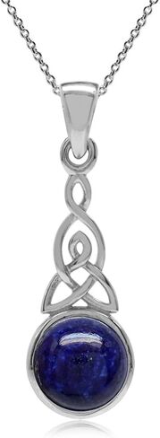 Silvershake 925 Sterling Silver Triquetra Celtic Knot Pendant with 18 Inch Necklace in Kuwait