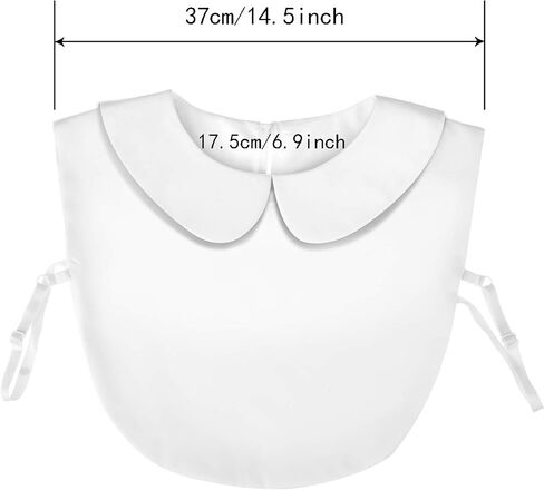 Sumind Fake Collar Faux Doll Collar Detachable Blouse Half Shirts Collar for Girls Women Skirt Dress Blouse, White in Saudi Arabia